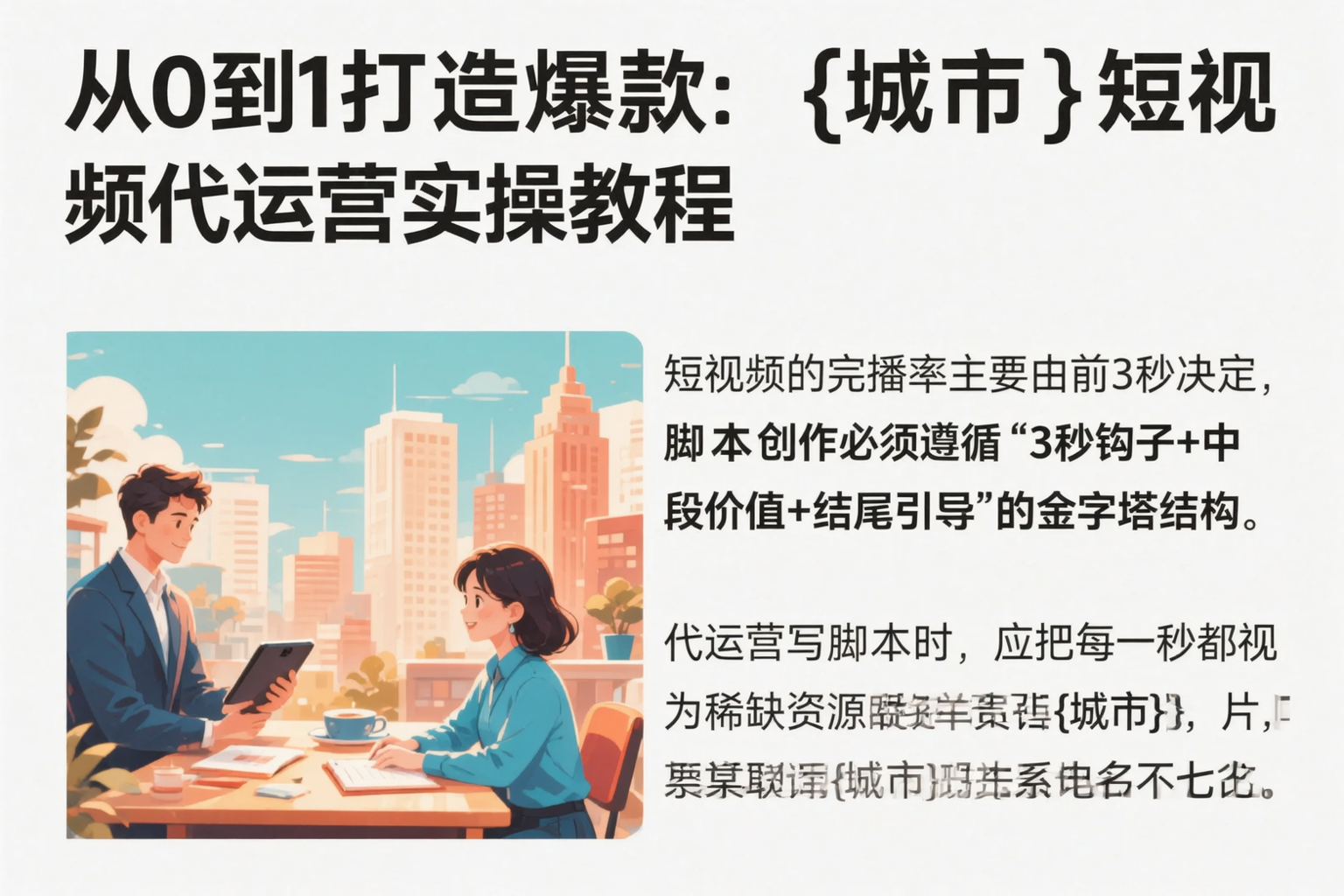 从0到1打造爆款：伊春短视频代运营实操教程