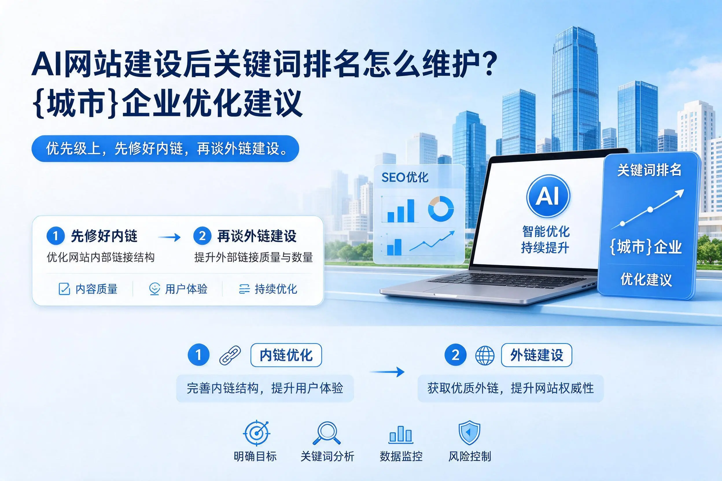 AI网站建设后关键词排名怎么维护?伊春企业优化建议